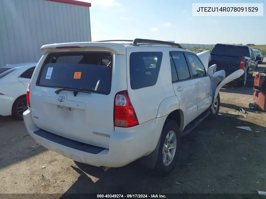 2007 Toyota 4Runner Sr5/Sport VIN: JTEZU14R078091529 Lot: 40349274