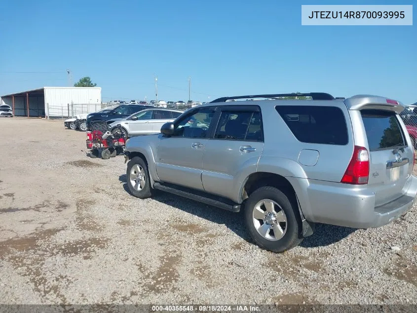 2007 Toyota 4Runner Sr5 V6 VIN: JTEZU14R870093995 Lot: 40355548