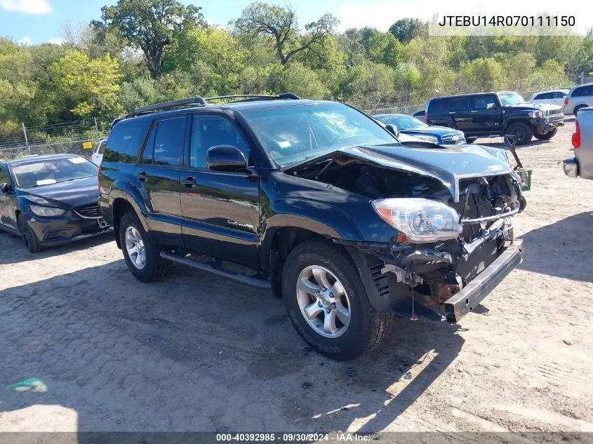 JTEBU14R070111150 2007 Toyota 4Runner Sport V6