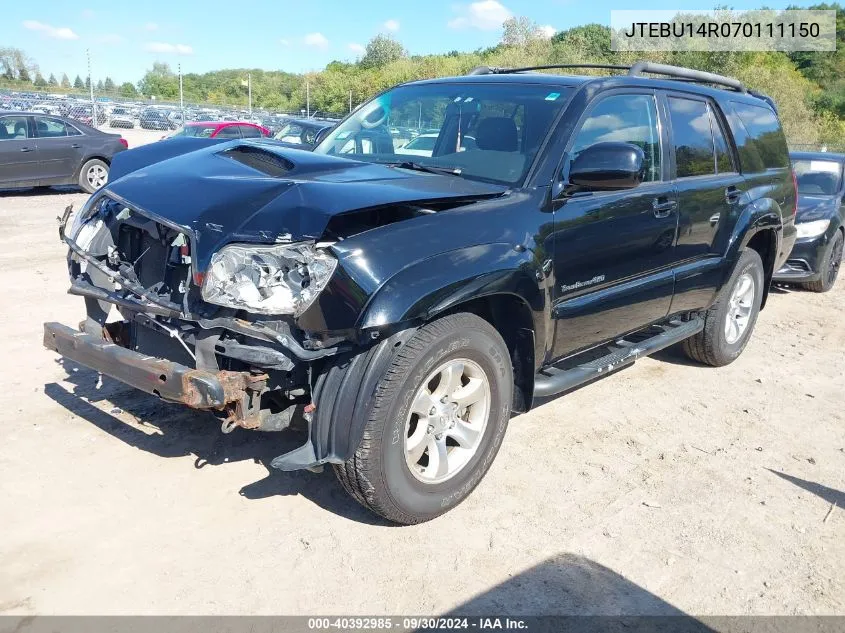 JTEBU14R070111150 2007 Toyota 4Runner Sport V6