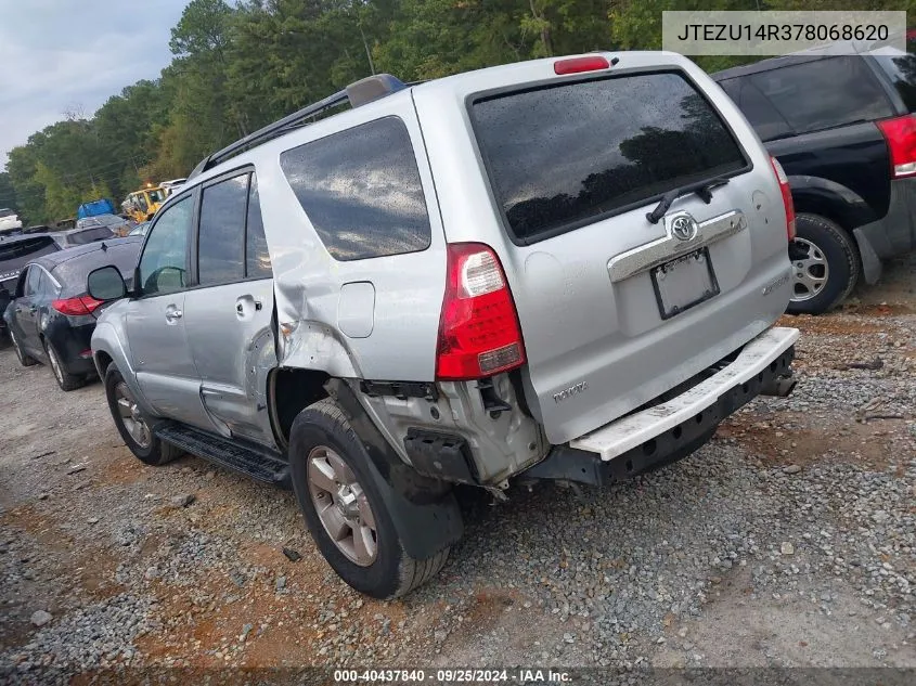 2007 Toyota 4Runner Sr5 V6 VIN: JTEZU14R378068620 Lot: 40437840