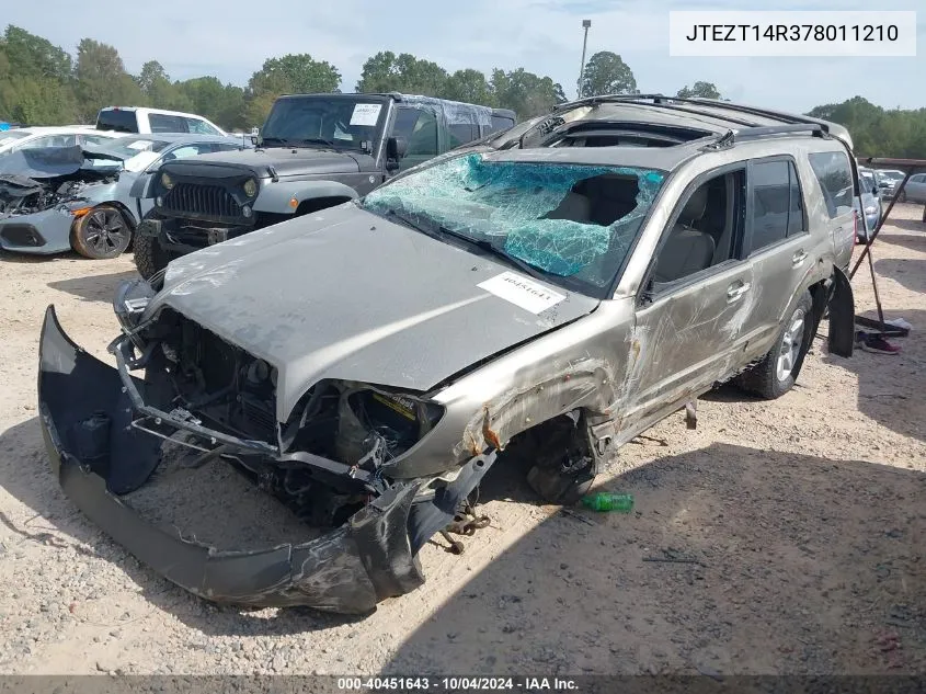 2007 Toyota 4Runner Sr5 V8 VIN: JTEZT14R378011210 Lot: 40451643