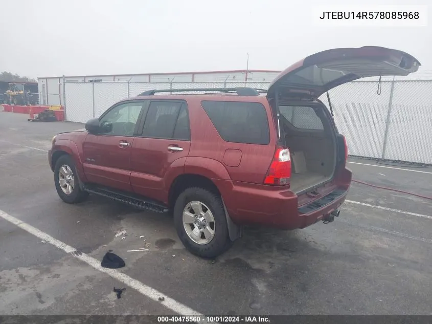 JTEBU14R578085968 2007 Toyota 4Runner Sr5/Sport