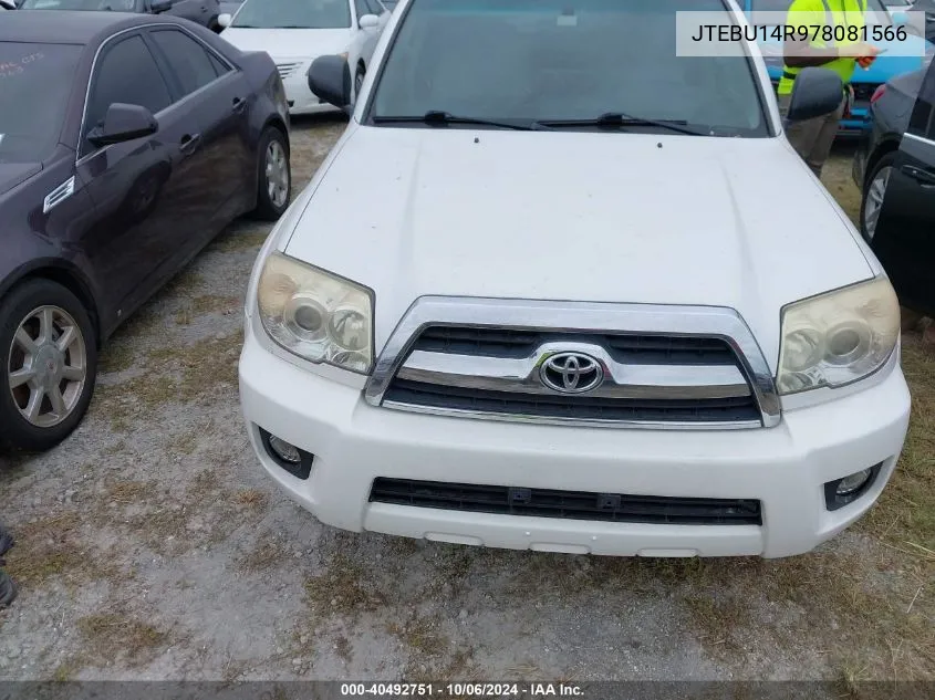 JTEBU14R978081566 2007 Toyota 4Runner Sr5/Sport