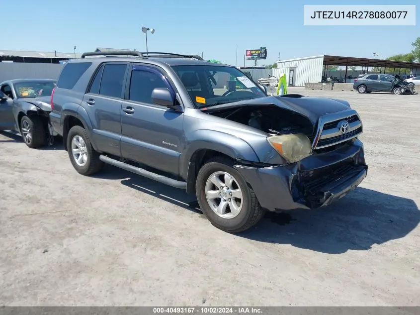 2007 Toyota 4Runner Sport V6 VIN: JTEZU14R278080077 Lot: 40493167