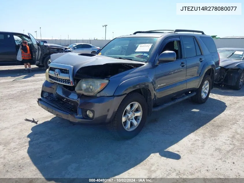 2007 Toyota 4Runner Sport V6 VIN: JTEZU14R278080077 Lot: 40493167