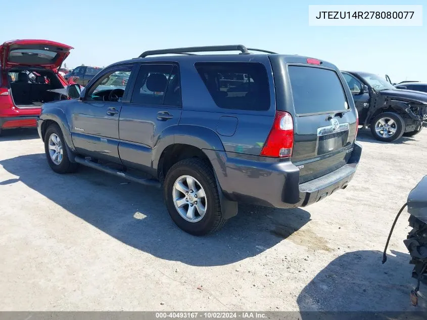 2007 Toyota 4Runner Sport V6 VIN: JTEZU14R278080077 Lot: 40493167