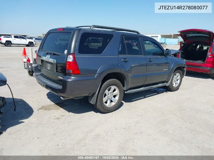 2007 Toyota 4Runner Sport V6 VIN: JTEZU14R278080077 Lot: 40493167