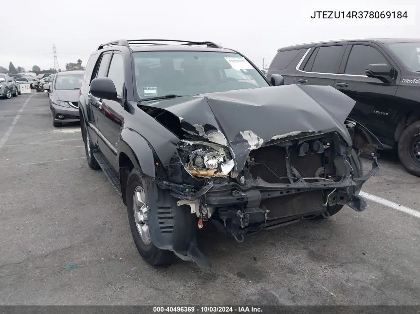 2007 Toyota 4Runner Sr5 V6 VIN: JTEZU14R378069184 Lot: 40496369