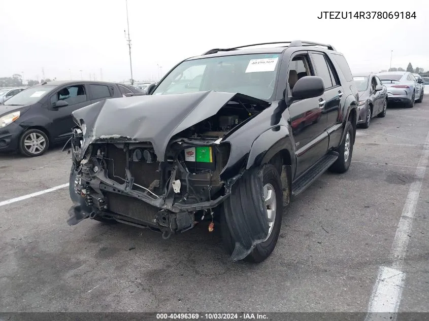 2007 Toyota 4Runner Sr5 V6 VIN: JTEZU14R378069184 Lot: 40496369