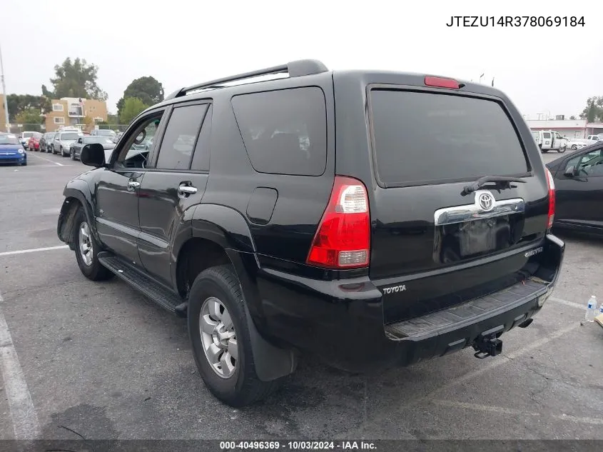 2007 Toyota 4Runner Sr5 V6 VIN: JTEZU14R378069184 Lot: 40496369