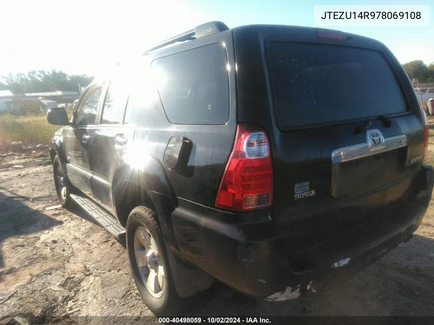 2007 Toyota 4Runner Sr5 V6 VIN: JTEZU14R978069108 Lot: 40498059