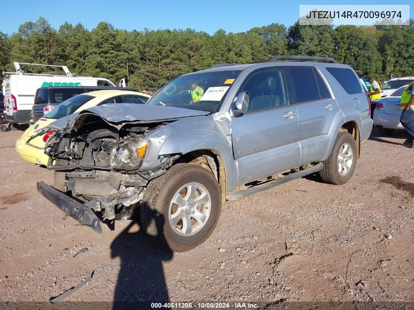 2007 Toyota 4Runner Sr5/Sport VIN: JTEZU14R470096974 Lot: 40511205