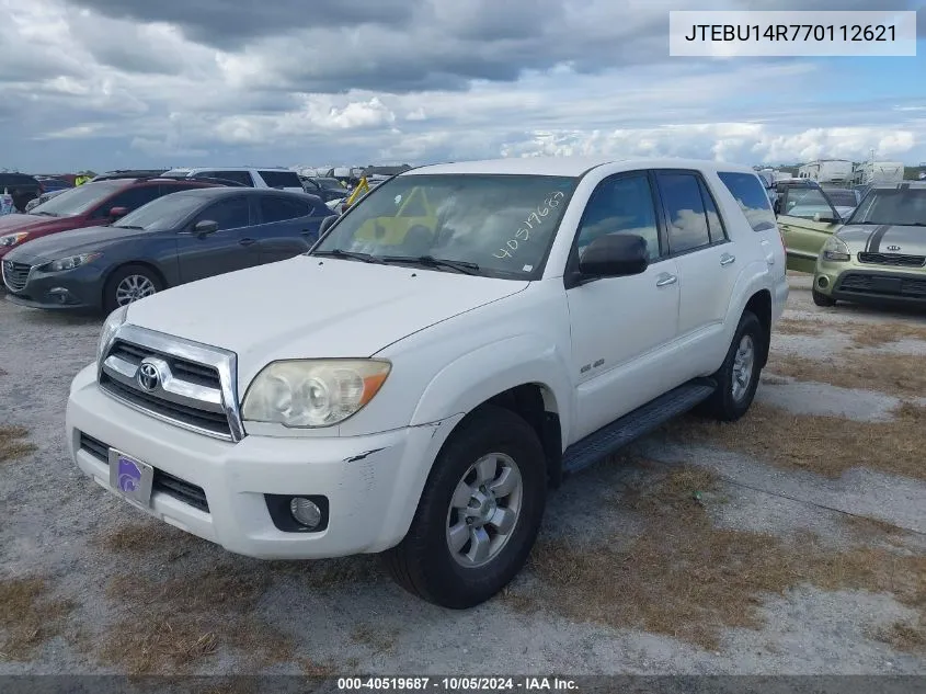 2007 Toyota 4Runner Sr5/Sport VIN: JTEBU14R770112621 Lot: 40519687