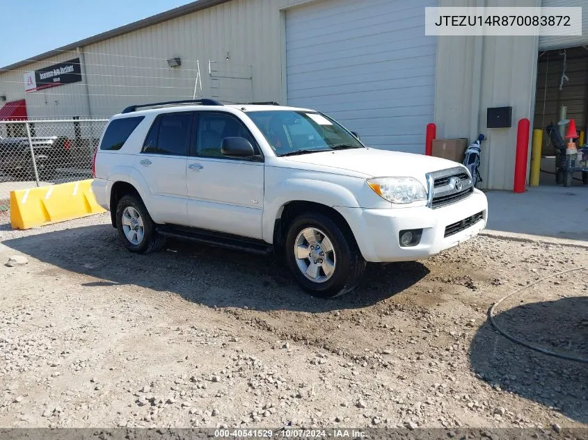 JTEZU14R870083872 2007 Toyota 4Runner Sr5 V6