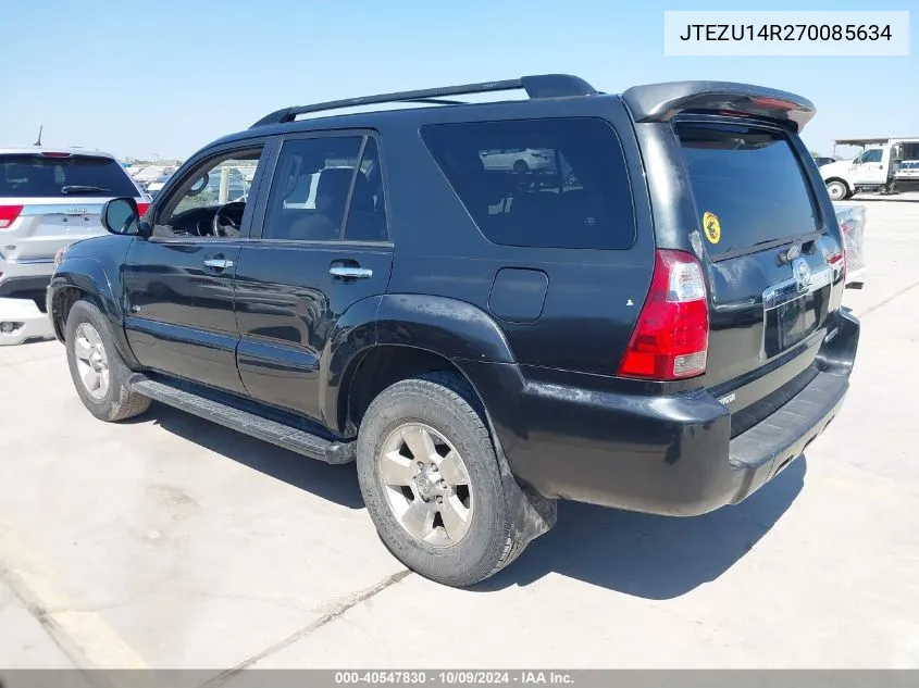 2007 Toyota 4Runner Sr5/Sport VIN: JTEZU14R270085634 Lot: 40547830