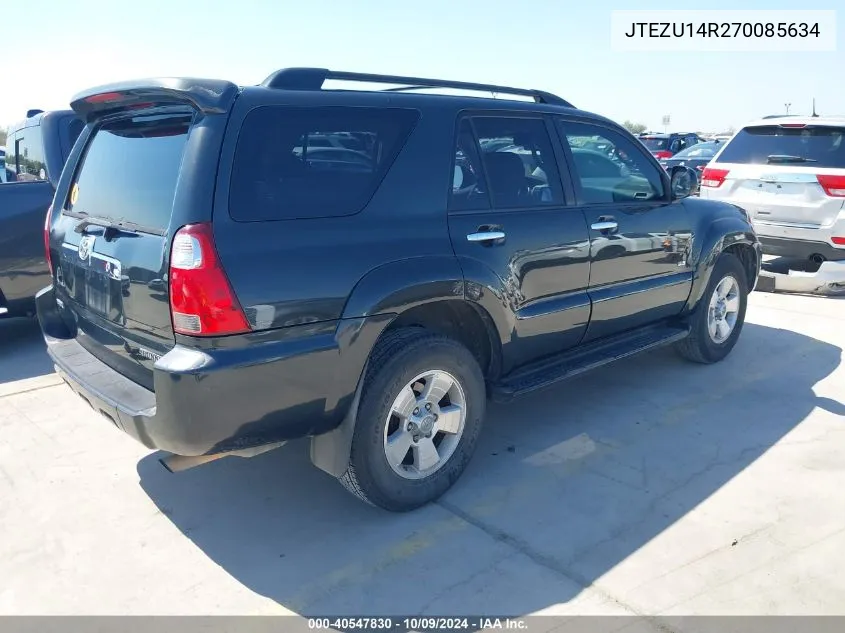 2007 Toyota 4Runner Sr5/Sport VIN: JTEZU14R270085634 Lot: 40547830