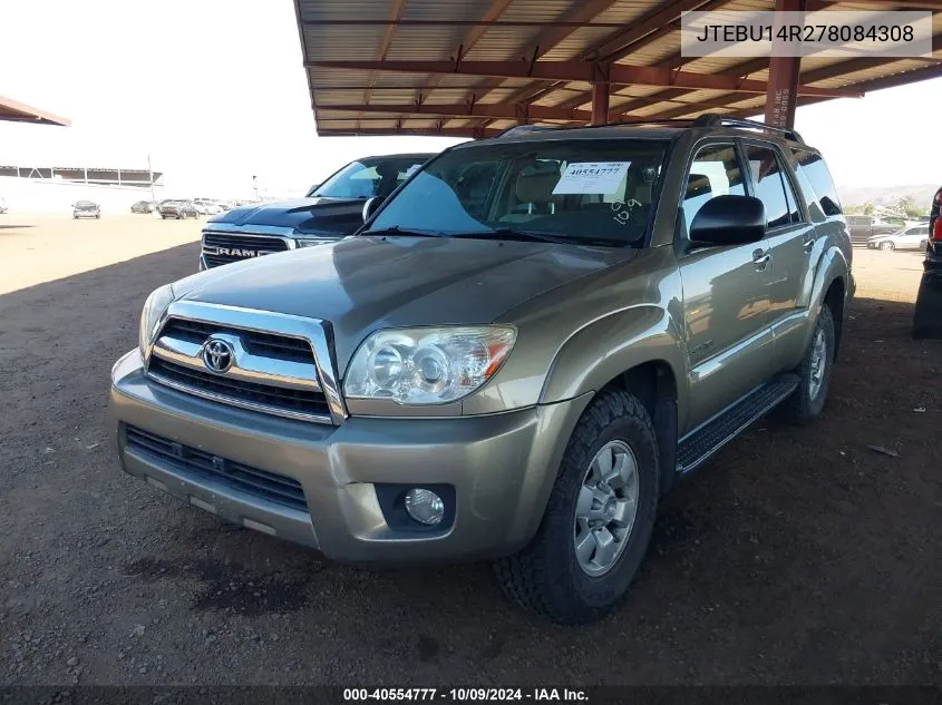 2007 Toyota 4Runner Sr5 V6 VIN: JTEBU14R278084308 Lot: 40554777