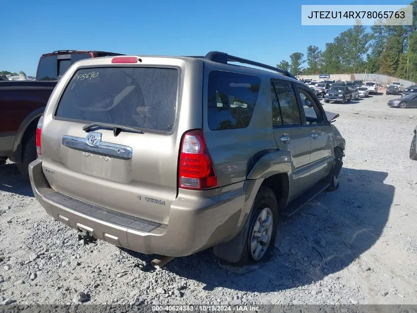 2007 Toyota 4Runner Sr5 V6 VIN: JTEZU14RX78065763 Lot: 40624383