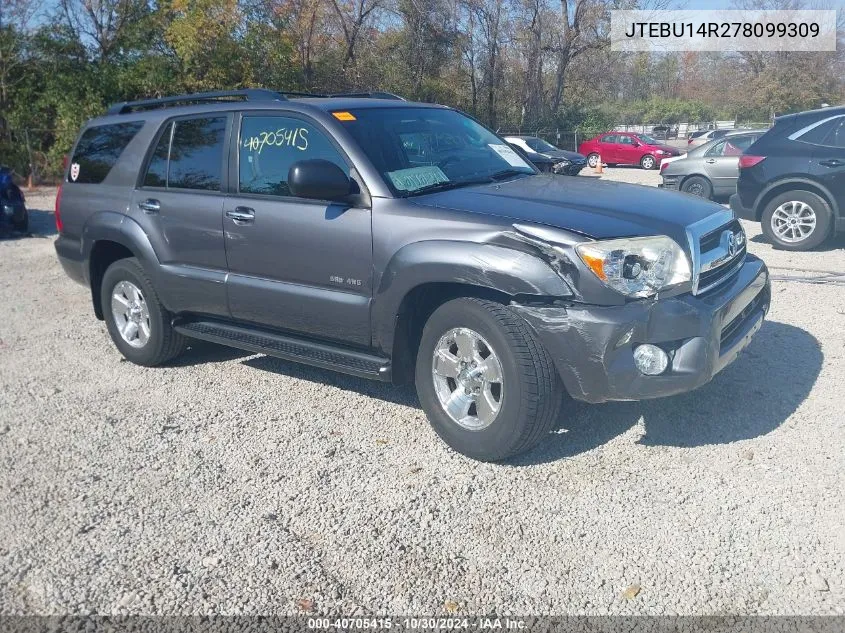 2007 Toyota 4Runner Sr5 V6 VIN: JTEBU14R278099309 Lot: 40705415