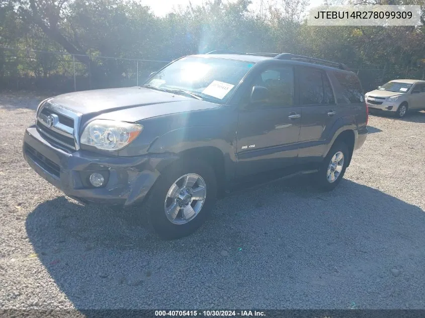 2007 Toyota 4Runner Sr5 V6 VIN: JTEBU14R278099309 Lot: 40705415