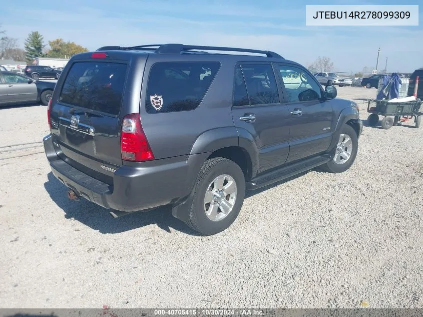 JTEBU14R278099309 2007 Toyota 4Runner Sr5 V6