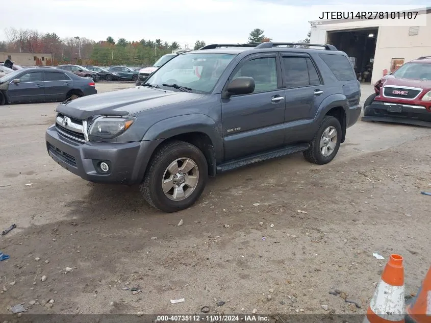 JTEBU14R278101107 2007 Toyota 4Runner Sr5 V6