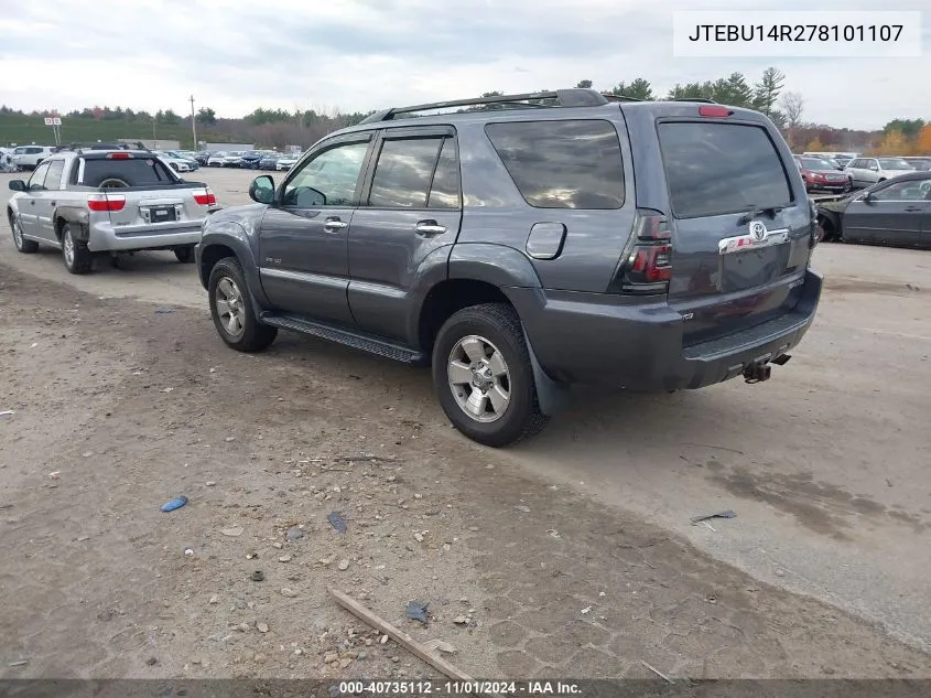 JTEBU14R278101107 2007 Toyota 4Runner Sr5 V6