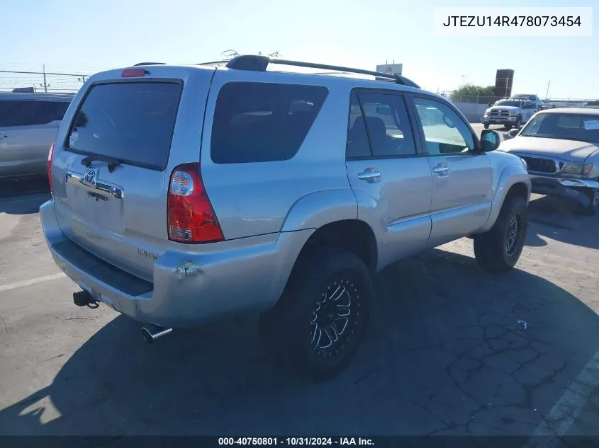 2007 Toyota 4Runner Sr5 V6 VIN: JTEZU14R478073454 Lot: 40750801