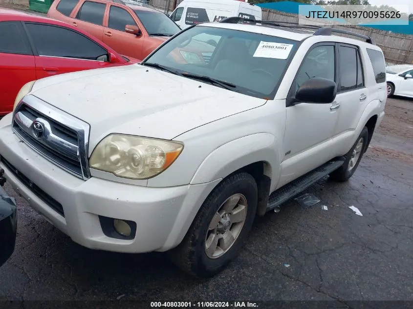 2007 Toyota 4Runner Sr5 V6 VIN: JTEZU14R970095626 Lot: 40803001