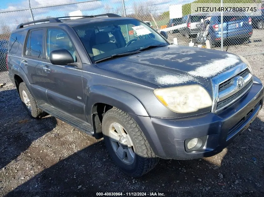 2007 Toyota 4Runner Sport V6/Sr5 V6 VIN: JTEZU14RX78083745 Lot: 40830964