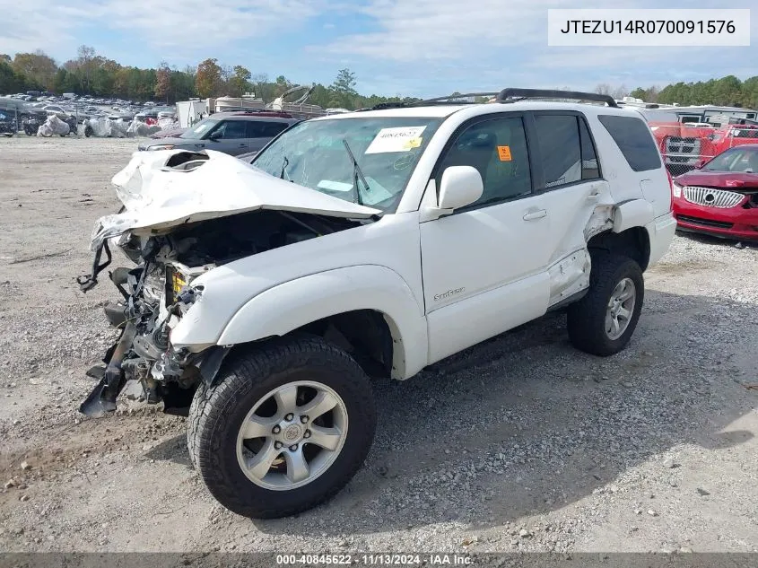 2007 Toyota 4Runner Sport V6 VIN: JTEZU14R070091576 Lot: 40845622