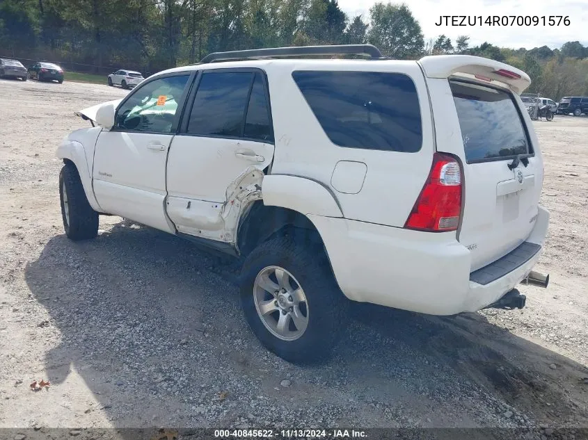 2007 Toyota 4Runner Sport V6 VIN: JTEZU14R070091576 Lot: 40845622