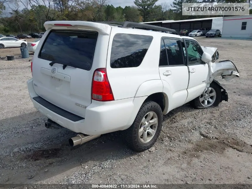 2007 Toyota 4Runner Sport V6 VIN: JTEZU14R070091576 Lot: 40845622