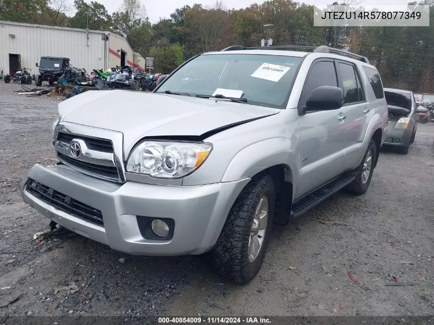 2007 Toyota 4Runner Sr5 V6 VIN: JTEZU14R578077349 Lot: 40854009