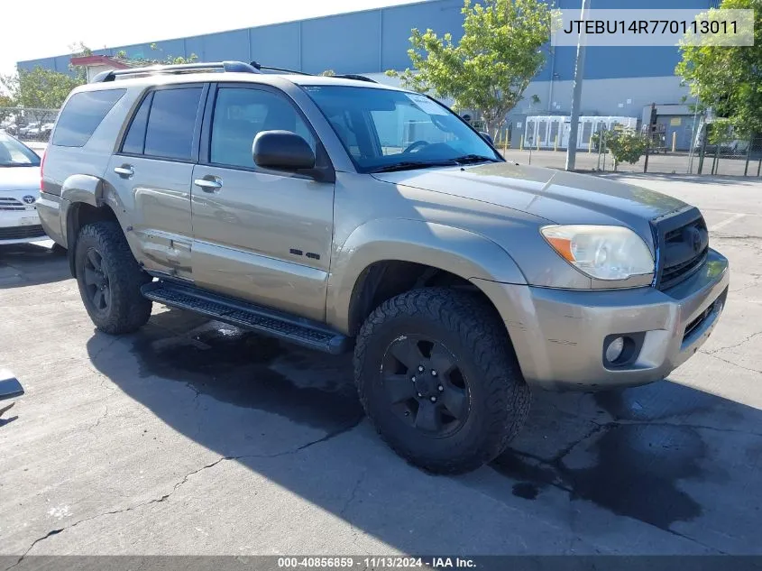 2007 Toyota 4Runner Sr5 V6 VIN: JTEBU14R770113011 Lot: 40856859