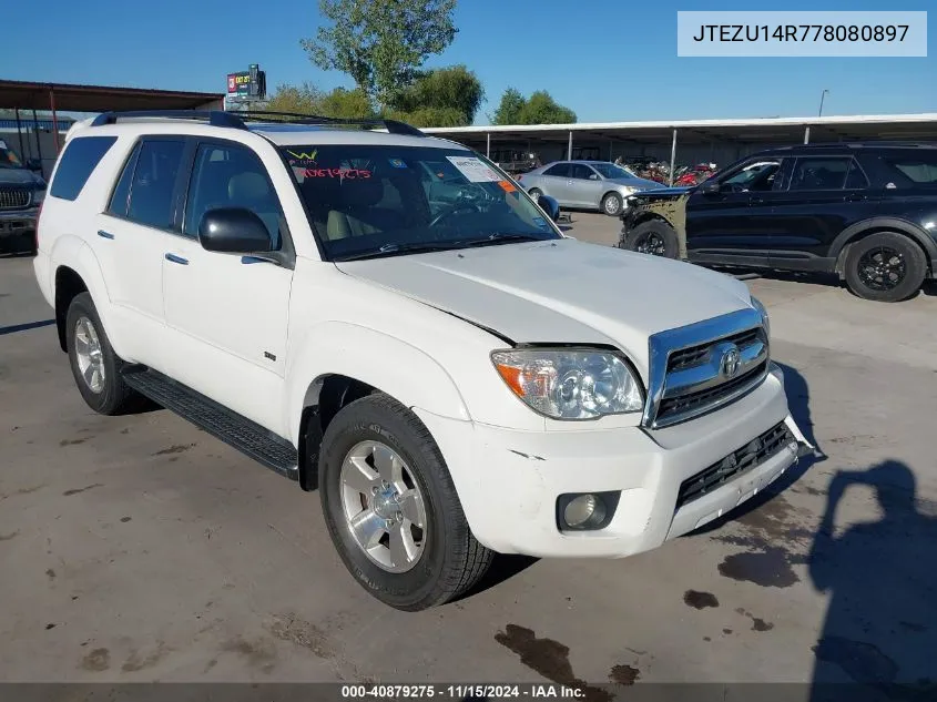 2007 Toyota 4Runner Sr5 V6 VIN: JTEZU14R778080897 Lot: 40879275