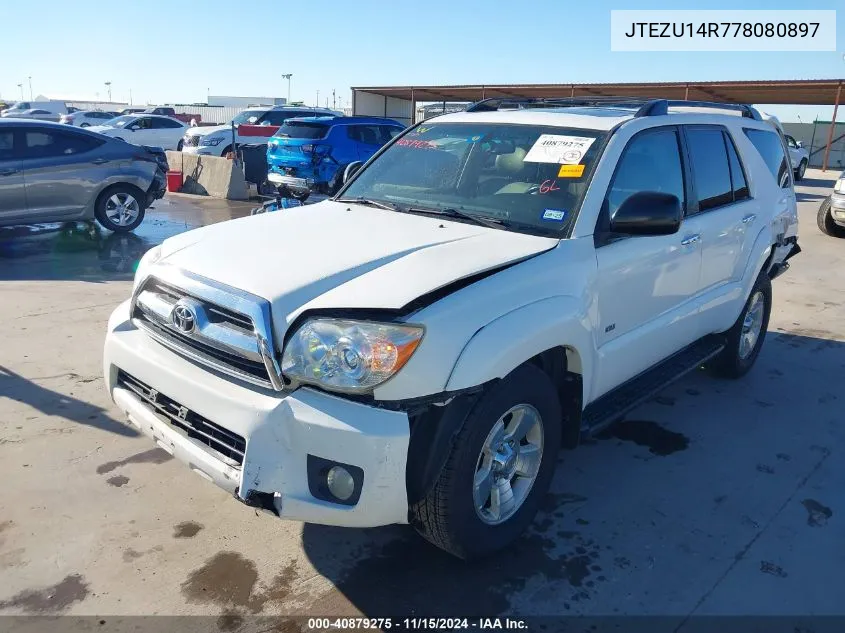 2007 Toyota 4Runner Sr5 V6 VIN: JTEZU14R778080897 Lot: 40879275