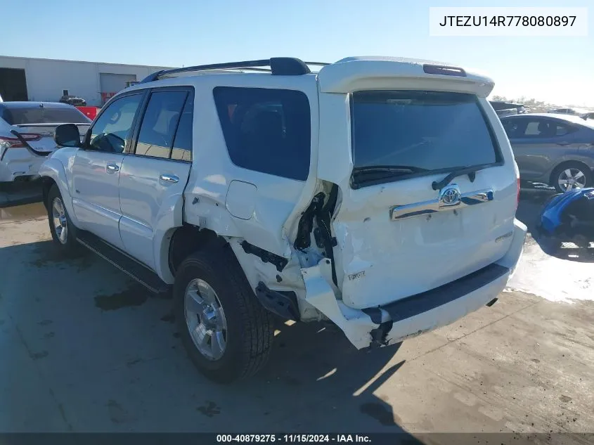 2007 Toyota 4Runner Sr5 V6 VIN: JTEZU14R778080897 Lot: 40879275