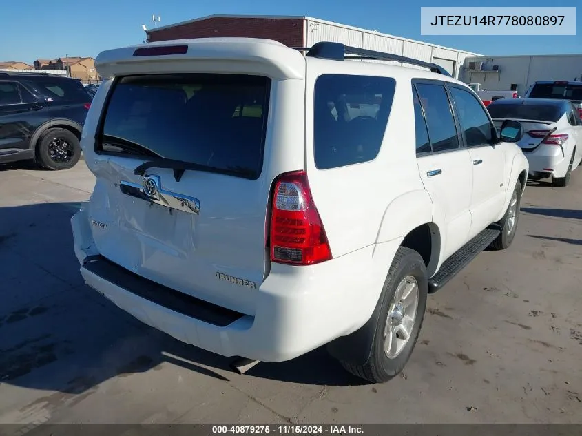 2007 Toyota 4Runner Sr5 V6 VIN: JTEZU14R778080897 Lot: 40879275