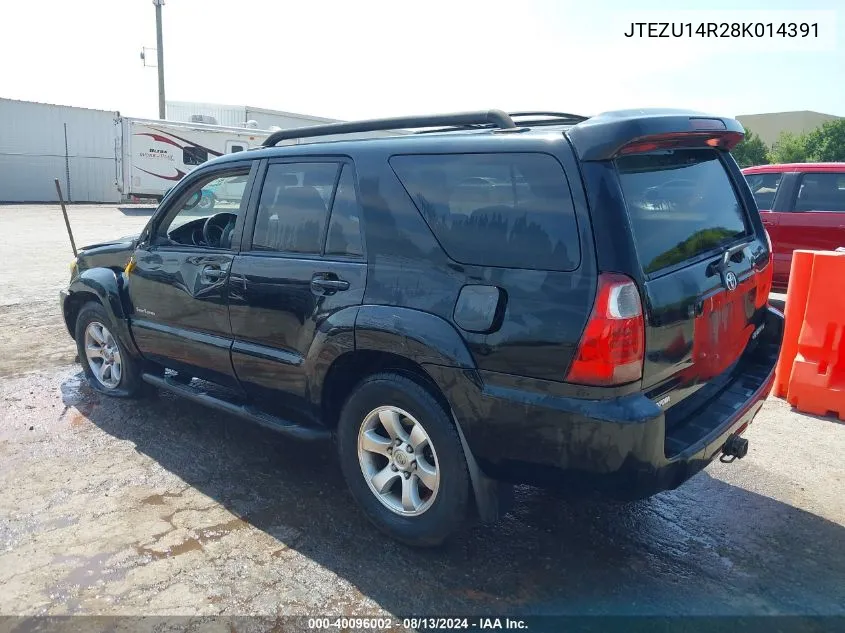 2008 Toyota 4Runner Sport V6 VIN: JTEZU14R28K014391 Lot: 40096002