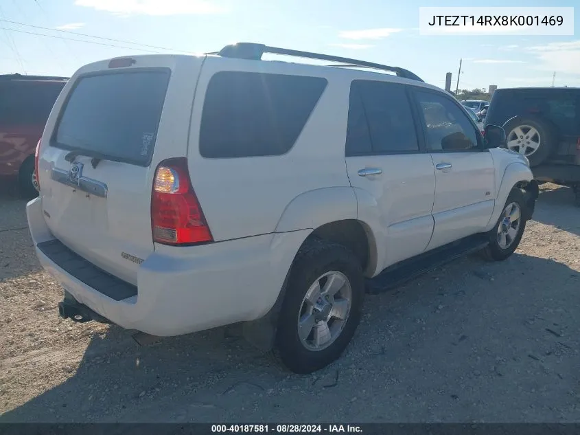 2008 Toyota 4Runner Sr5 V8 VIN: JTEZT14RX8K001469 Lot: 40187581