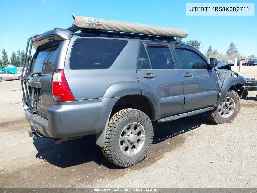 JTEBT14R58K002711 2008 Toyota 4Runner Sr5 V8