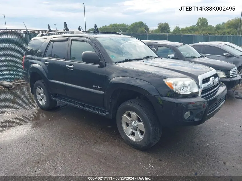 2008 Toyota 4Runner Sr5 V8 VIN: JTEBT14R38K002495 Lot: 40217113