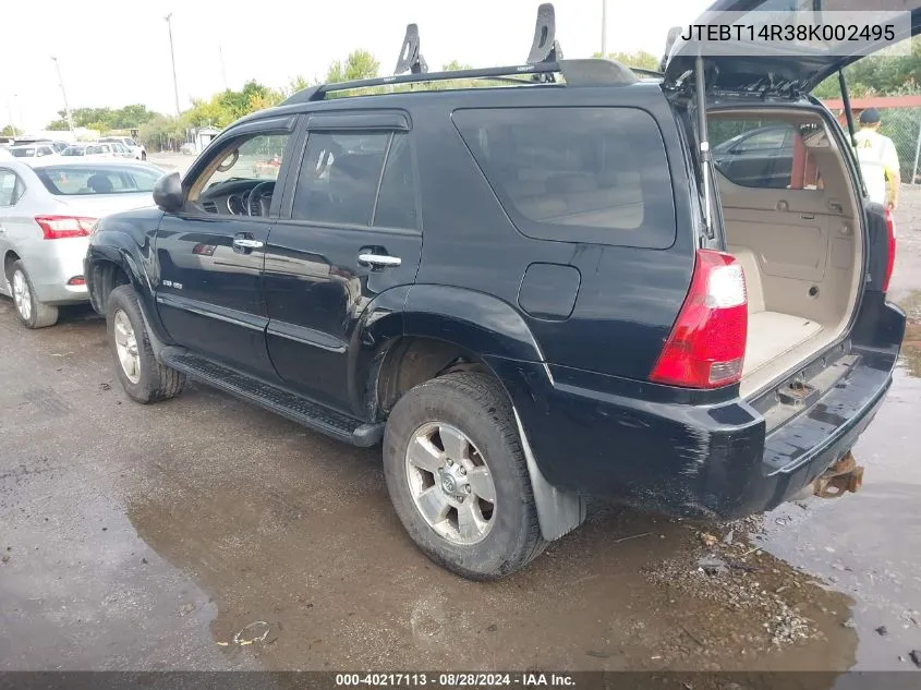 2008 Toyota 4Runner Sr5 V8 VIN: JTEBT14R38K002495 Lot: 40217113