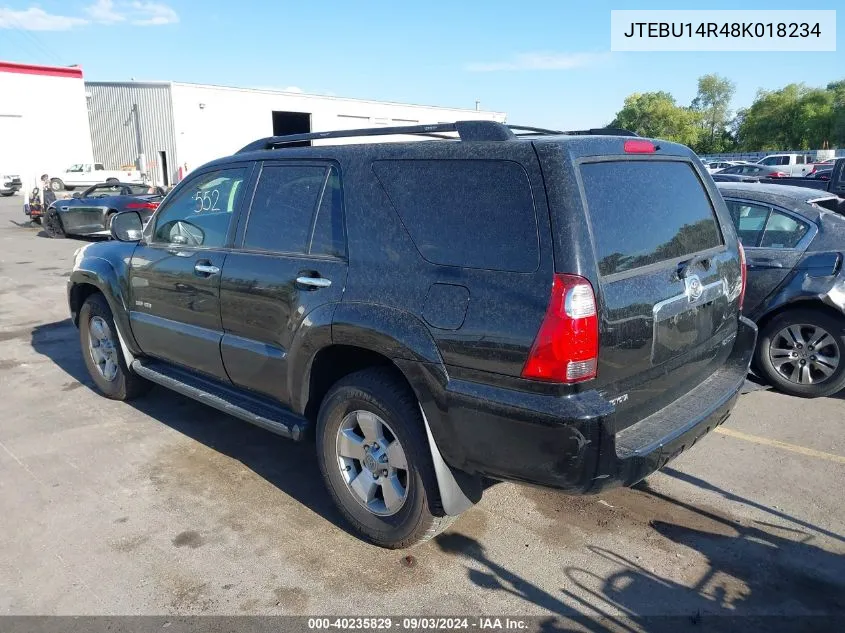 2008 Toyota 4Runner Sr5 V6 VIN: JTEBU14R48K018234 Lot: 40235829