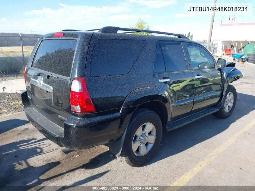 2008 Toyota 4Runner Sr5 V6 VIN: JTEBU14R48K018234 Lot: 40235829