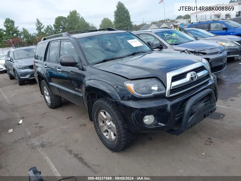 2008 Toyota 4Runner Sr5 V6 VIN: JTEBU14R88K008869 Lot: 40237869