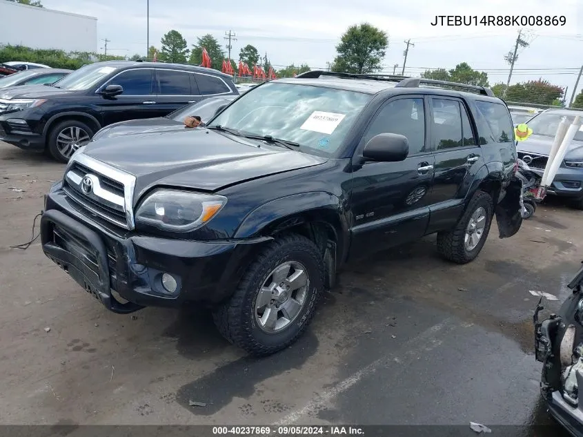 2008 Toyota 4Runner Sr5 V6 VIN: JTEBU14R88K008869 Lot: 40237869