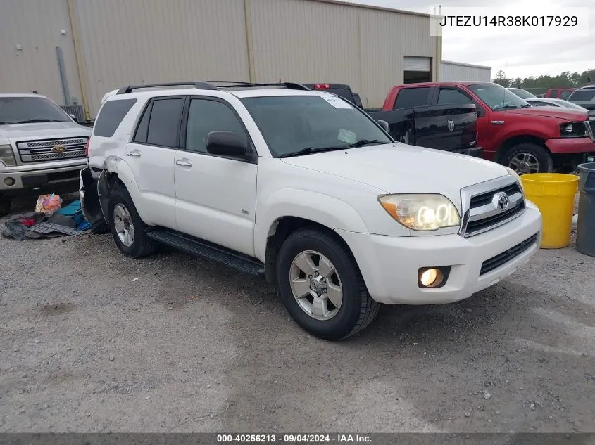 2008 Toyota 4Runner Sr5 V6 VIN: JTEZU14R38K017929 Lot: 40256213